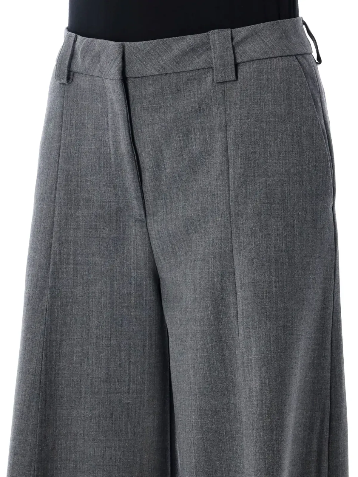 THELATEST pleated wide-leg trousers - Grey - 画像3