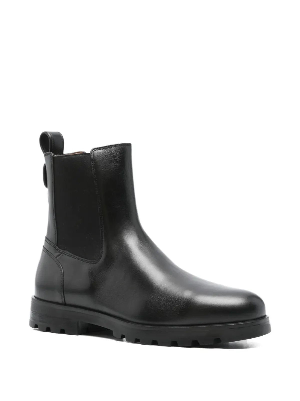Santoni エラスティックパネルレザーブーツ - 画像2