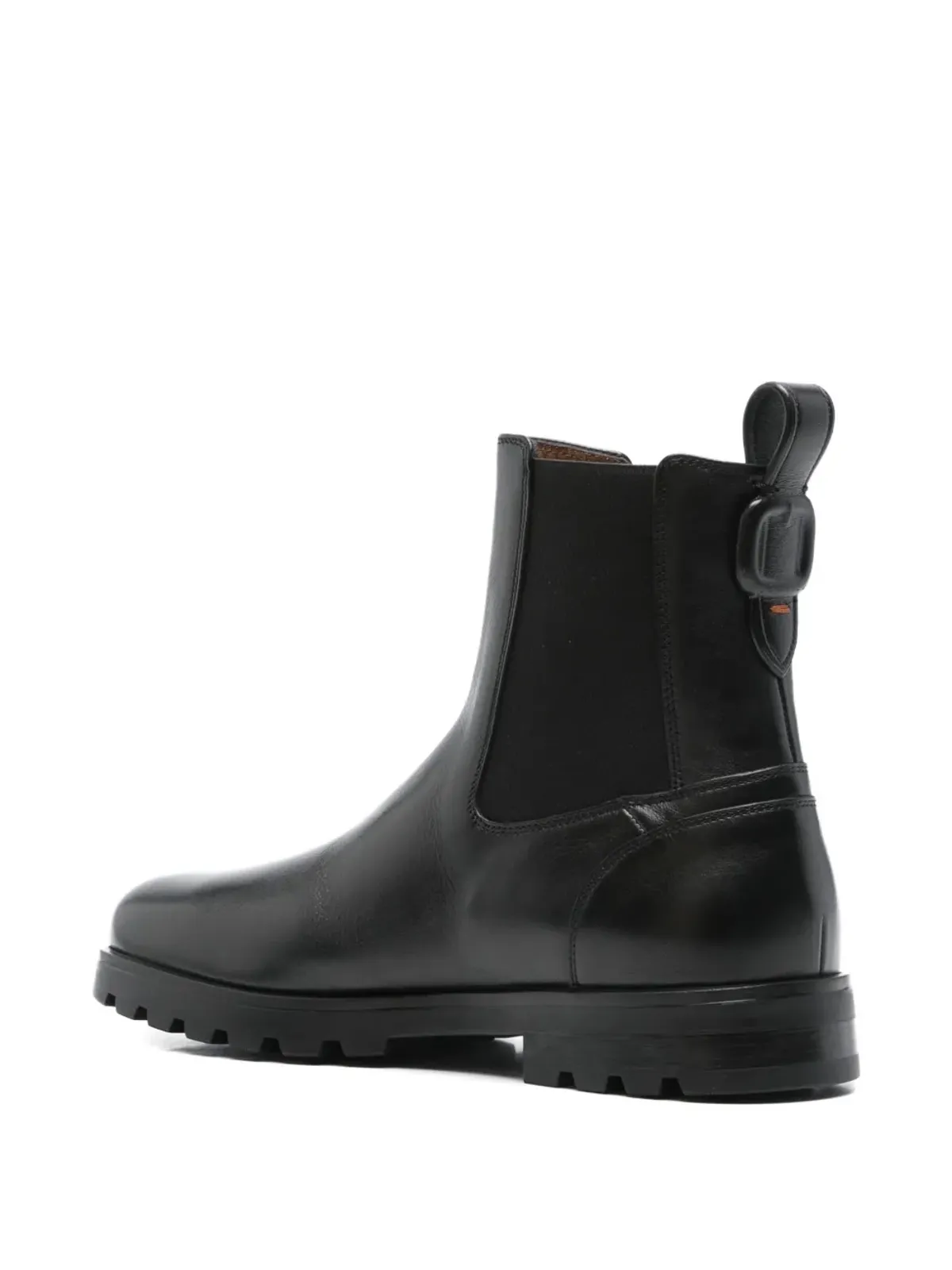 Santoni エラスティックパネルレザーブーツ - 画像3