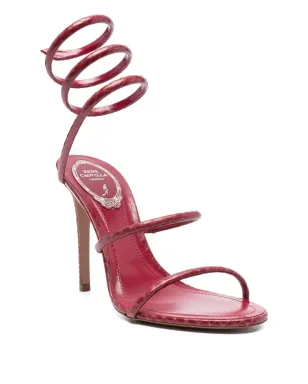 René Caovilla 80mm Cleo spiral-wrap leather sandals - サムネイル2