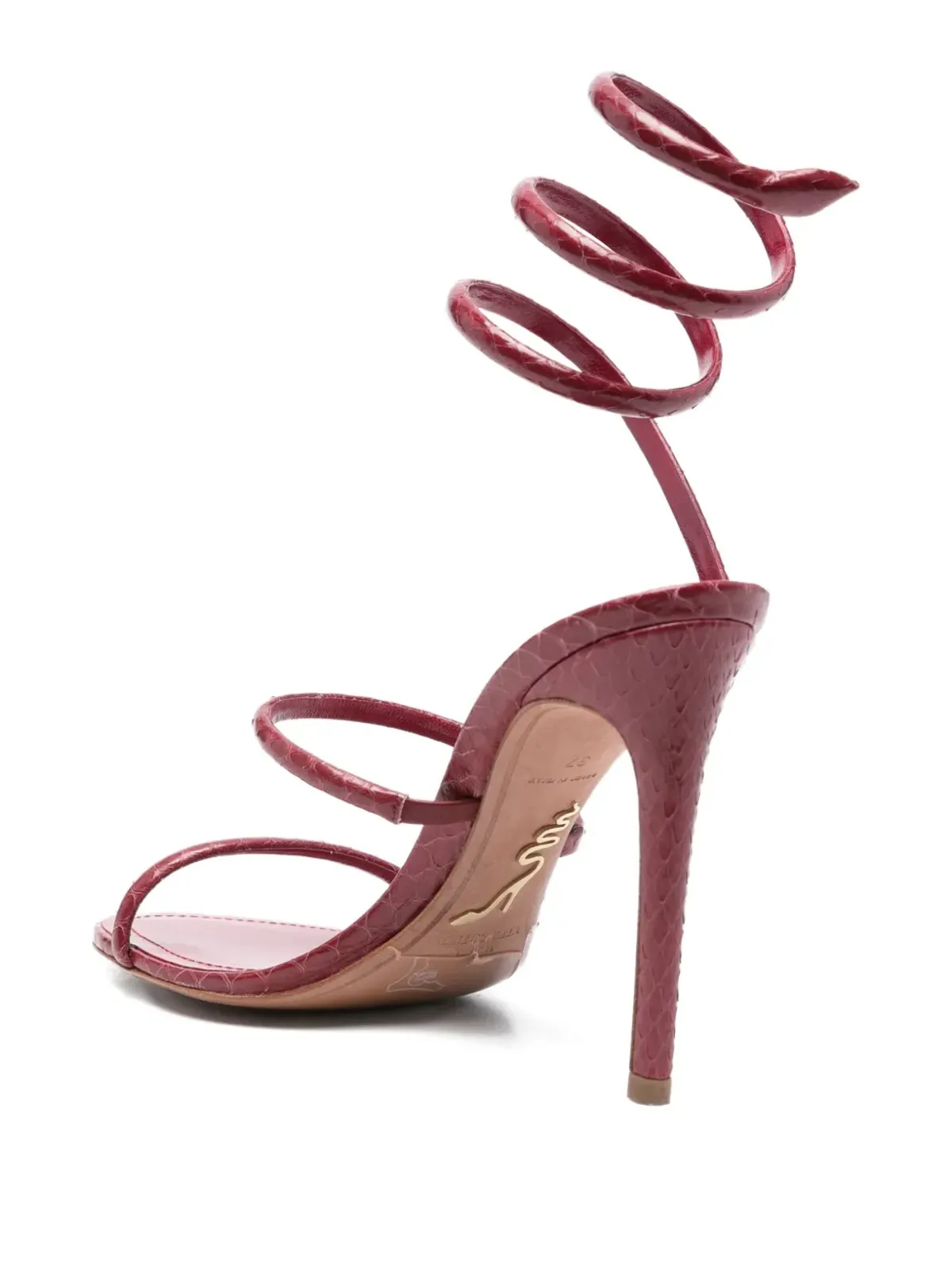René Caovilla 80mm Cleo spiral-wrap leather sandals - 画像3