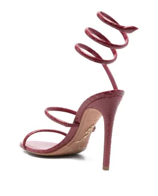 René Caovilla 80mm Cleo spiral-wrap leather sandals - サムネイル3