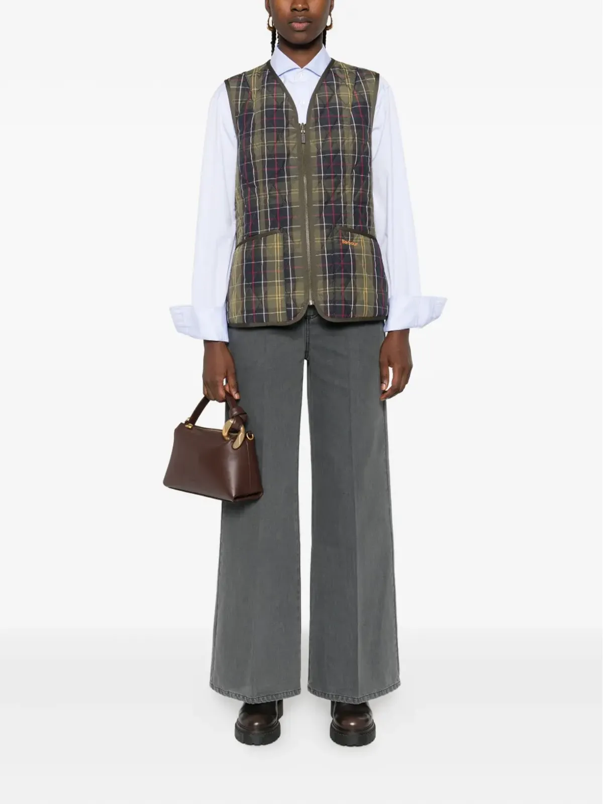 Officine Generale ロミー フェード加工 ワイドレッグジーンズ - 画像2