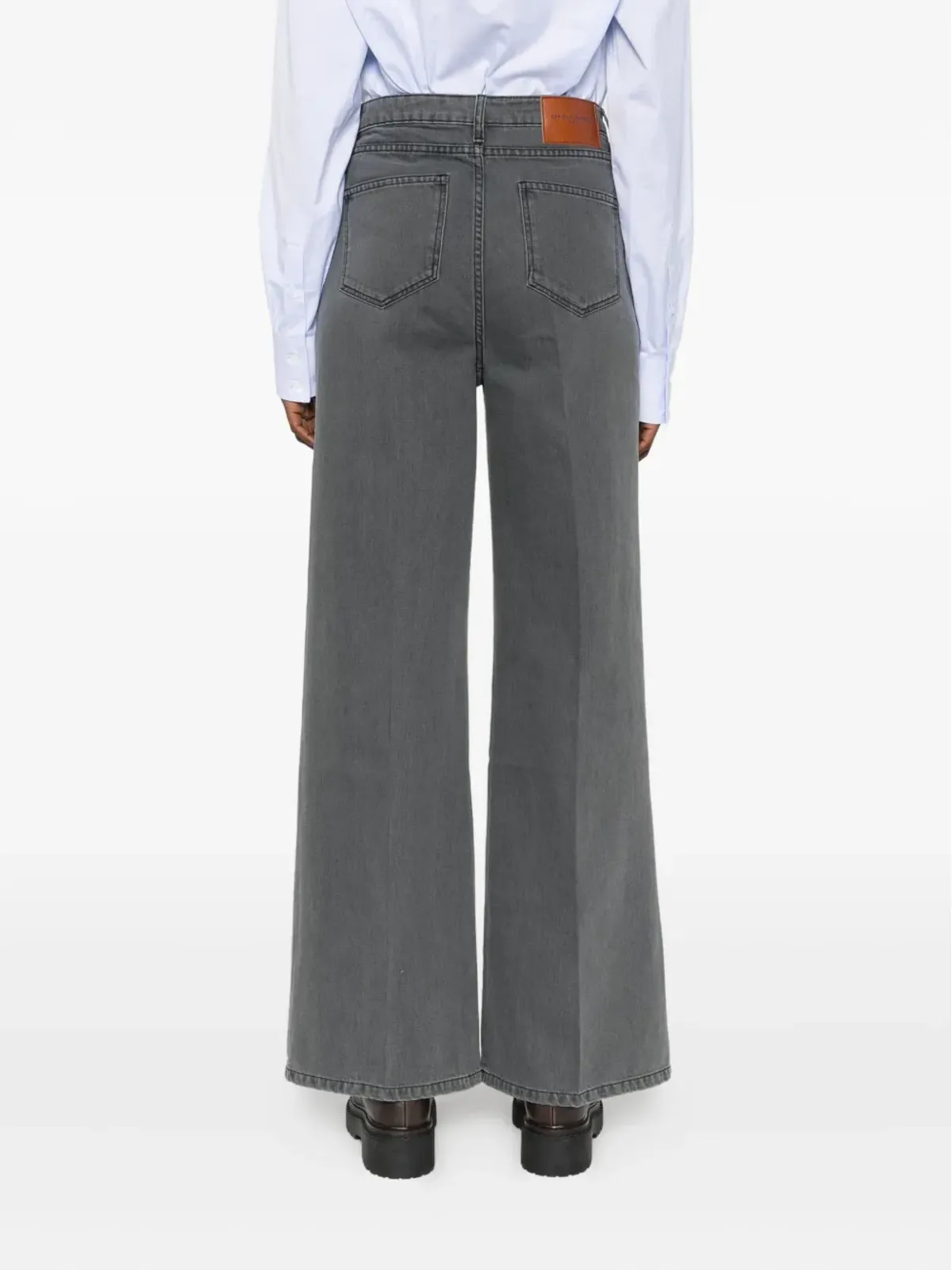Officine Generale ロミー フェード加工 ワイドレッグジーンズ - 画像4
