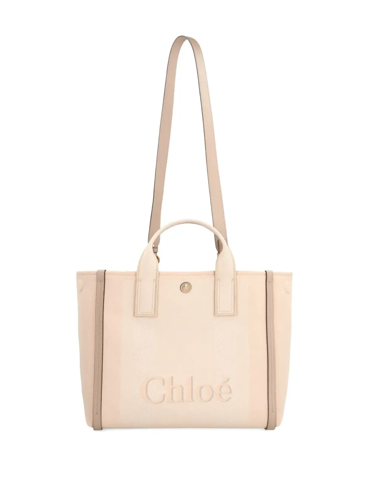 Chloé Carry logo-detail canvas tote bag - Pink - 画像2