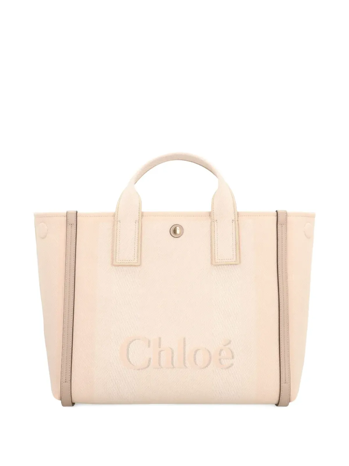 Chloé Carry logo-detail canvas tote bag - Pink - 画像3