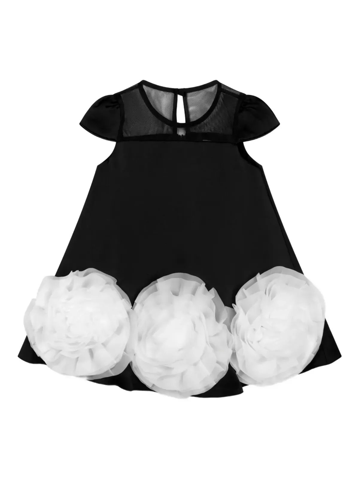 Dress & Fleur ローズモチーフ付きメッシュヨークのドレス - 画像2