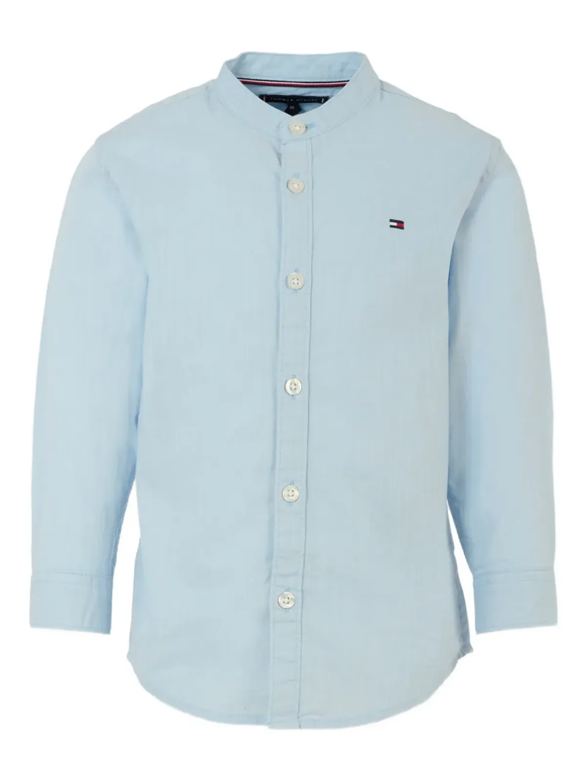 Tommy Hilfiger Junior マンダリンカラーのコットンシャツ - 画像1