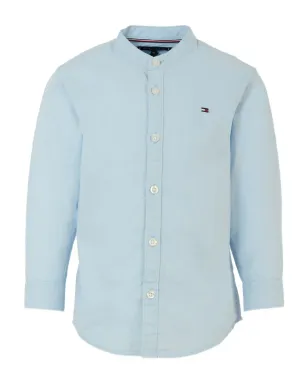 Tommy Hilfiger Junior マンダリンカラーのコットンシャツ - サムネイル1