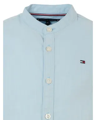 Tommy Hilfiger Junior マンダリンカラーのコットンシャツ - サムネイル3