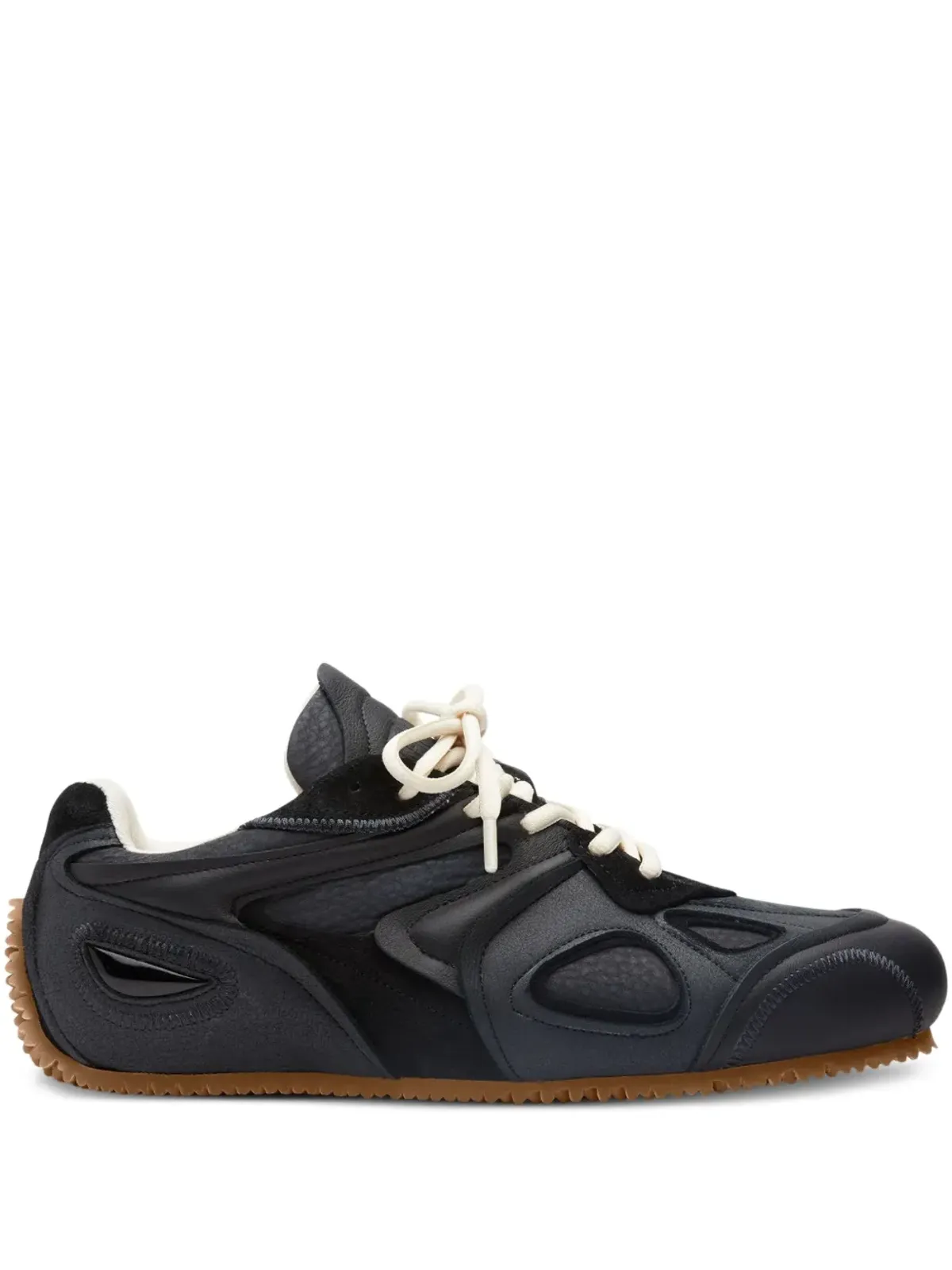 Axel Arigato leather panelled lace-up sneakers - Black - 画像1