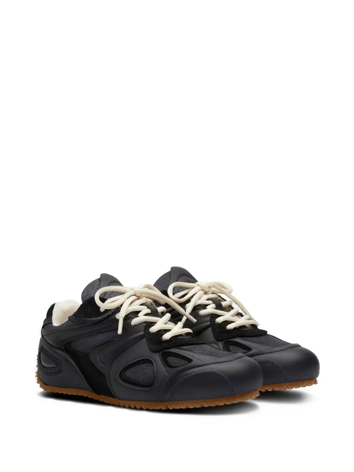 Axel Arigato leather panelled lace-up sneakers - Black - 画像2