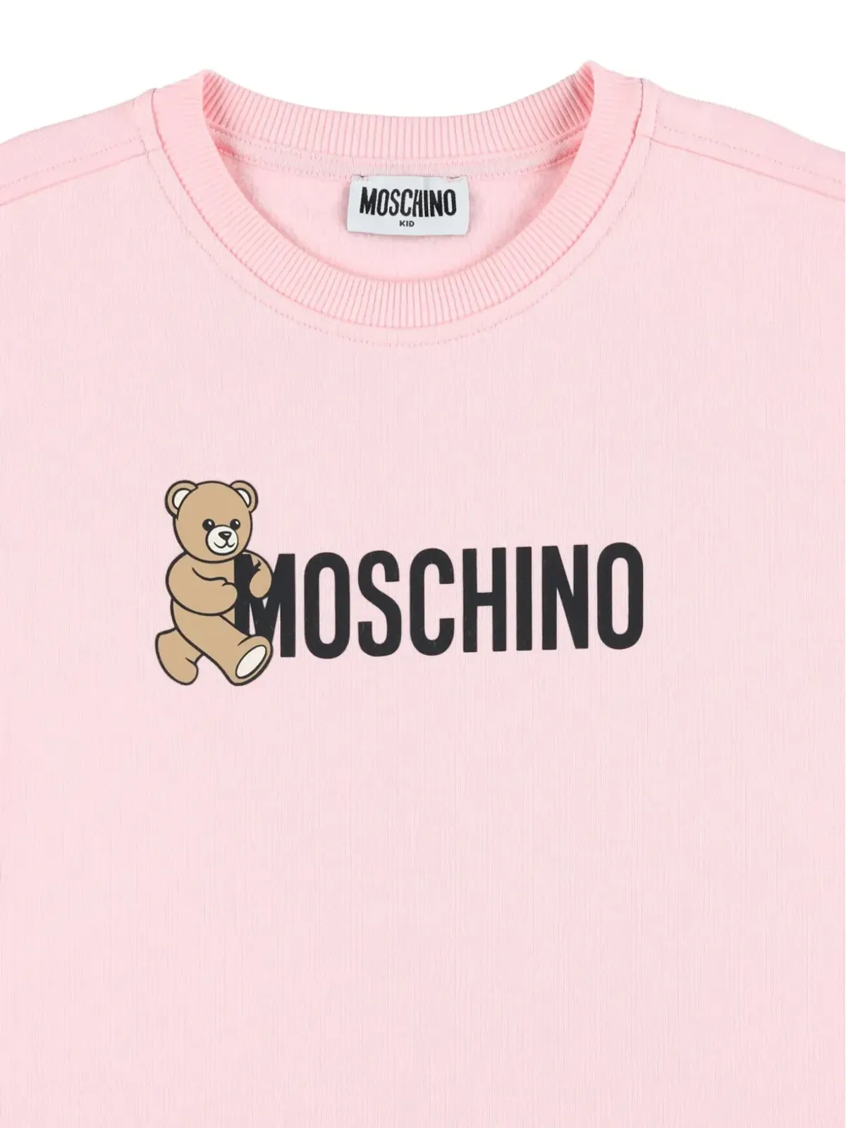 Moschino Kids テディロゴ フリース ショートドレス - ピンク - 画像3