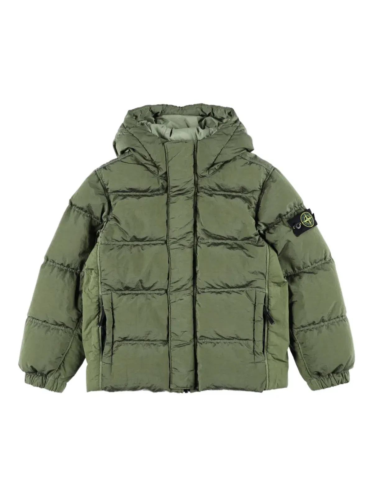 Stone Island Junior キルティングパディッドジャケット - グリーン - 画像1