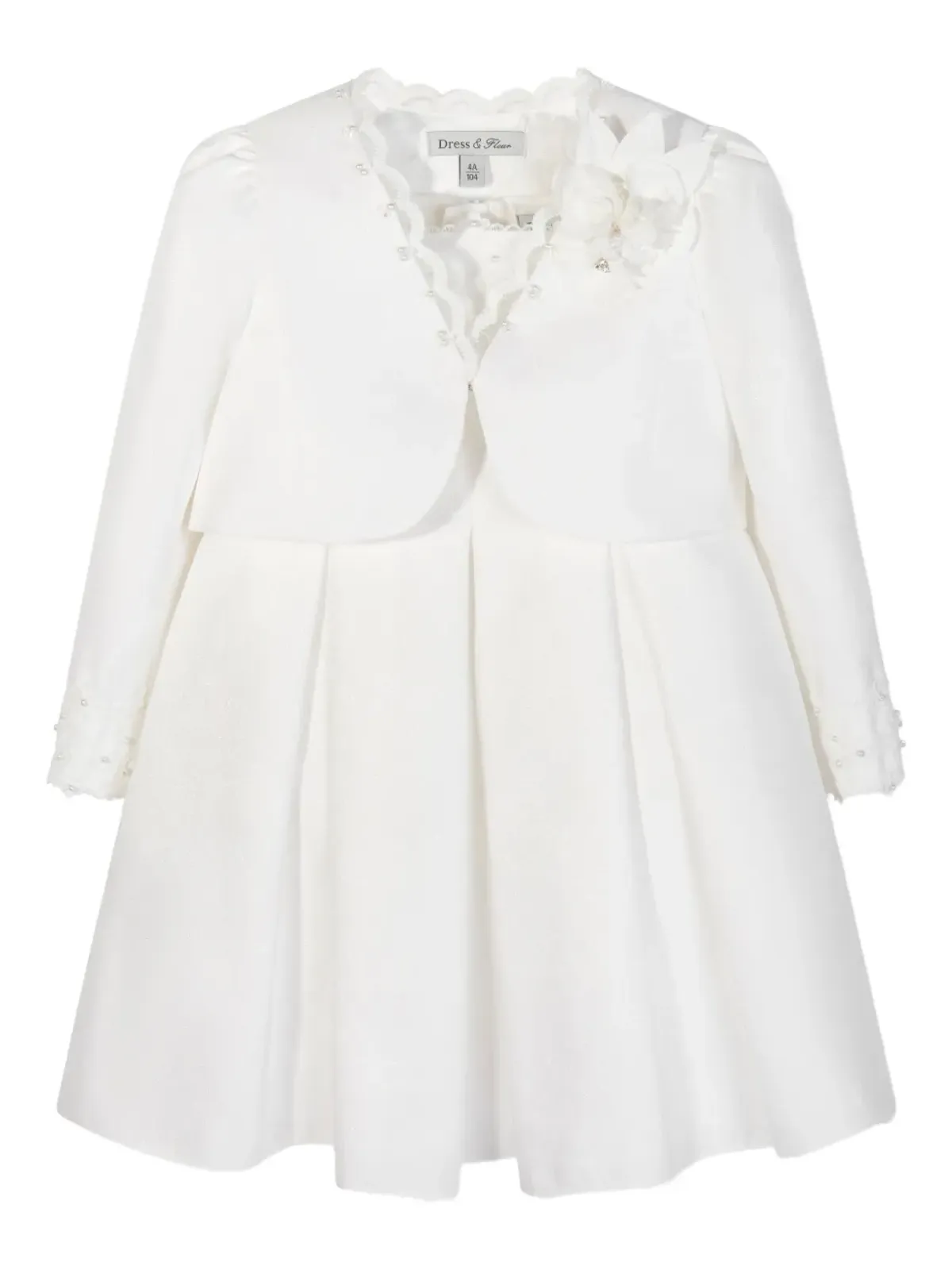 Dress & Fleur 花柄装飾ドレスセット - White - 画像2