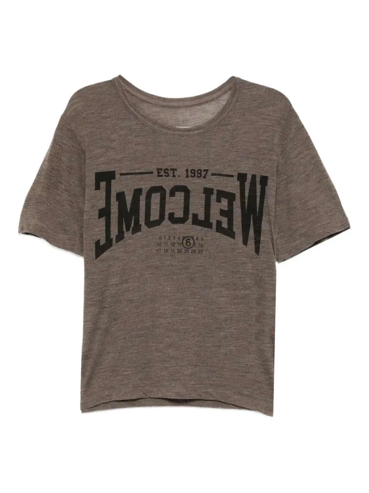 MM6 Maison Margiela ウールTシャツ（ブラウン） - 画像1