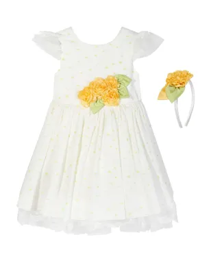 Dress & Fleur ポルカドット レーストリム ドレス - ホワイト - サムネイル1