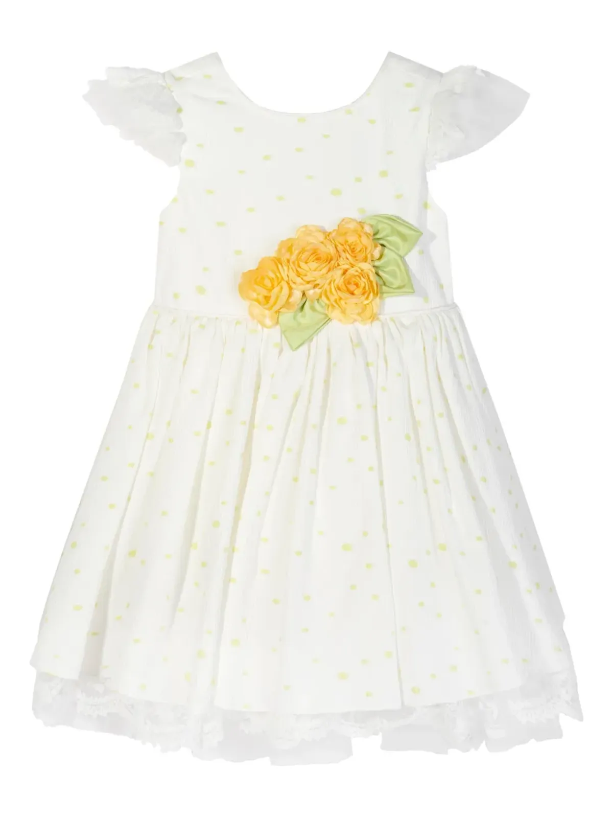 Dress & Fleur ポルカドット レーストリム ドレス - ホワイト - 画像2