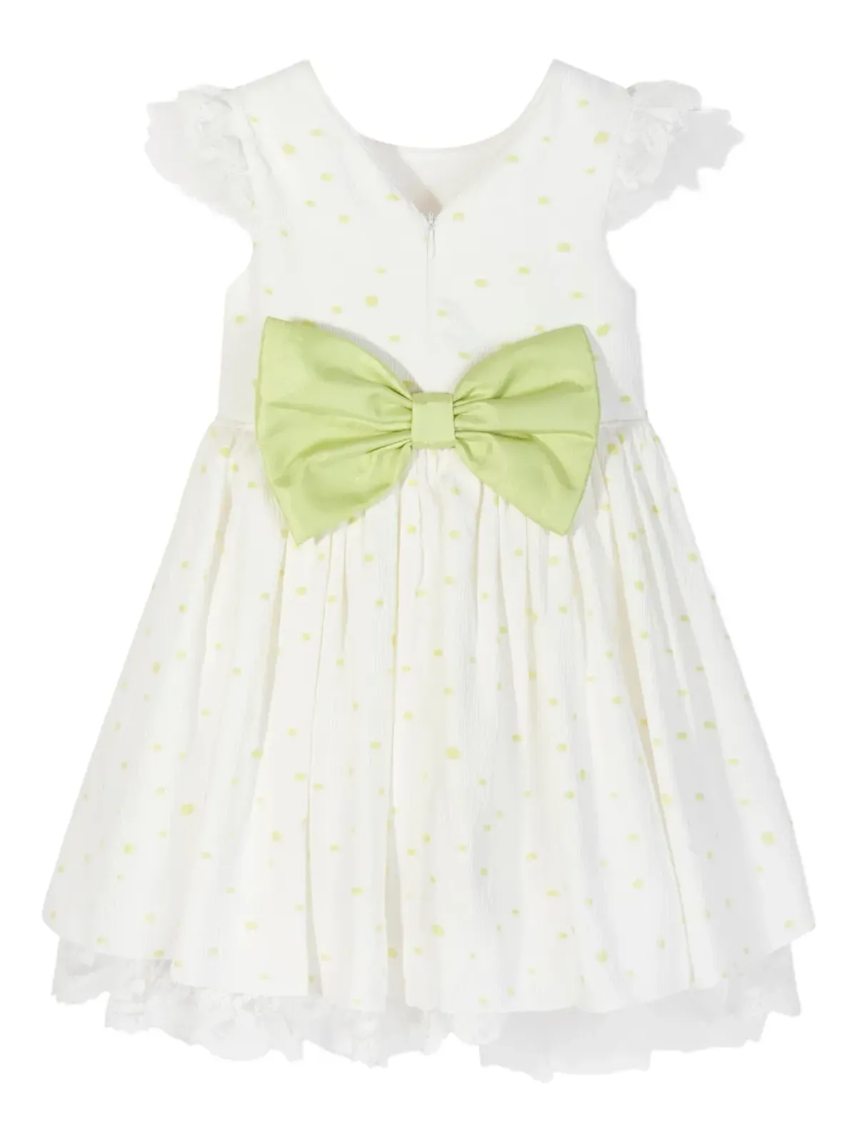 Dress & Fleur ポルカドット レーストリム ドレス - ホワイト - 画像4