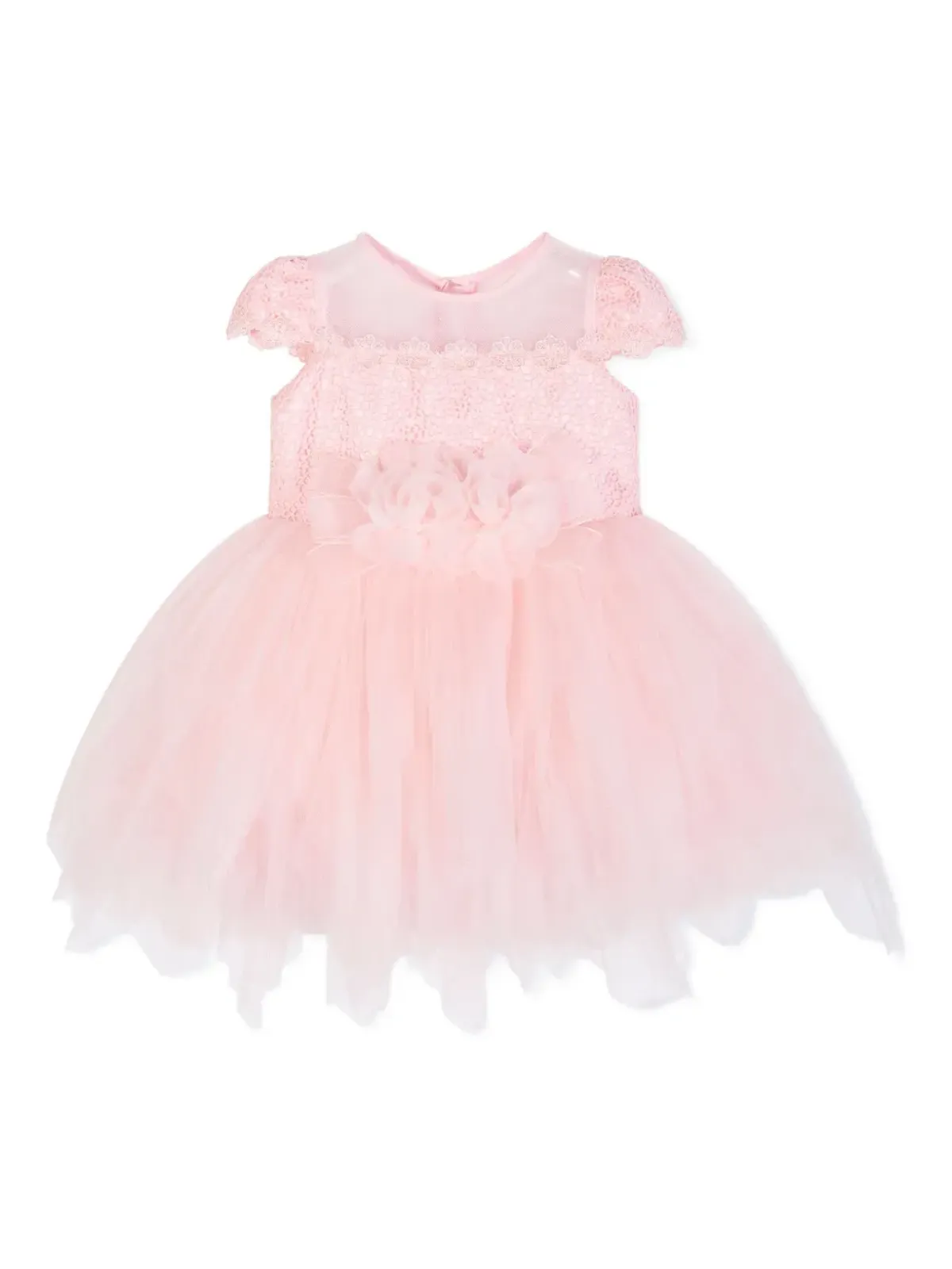 Dress & Fleur レース装飾チュールドレス（ピンク） - 画像2