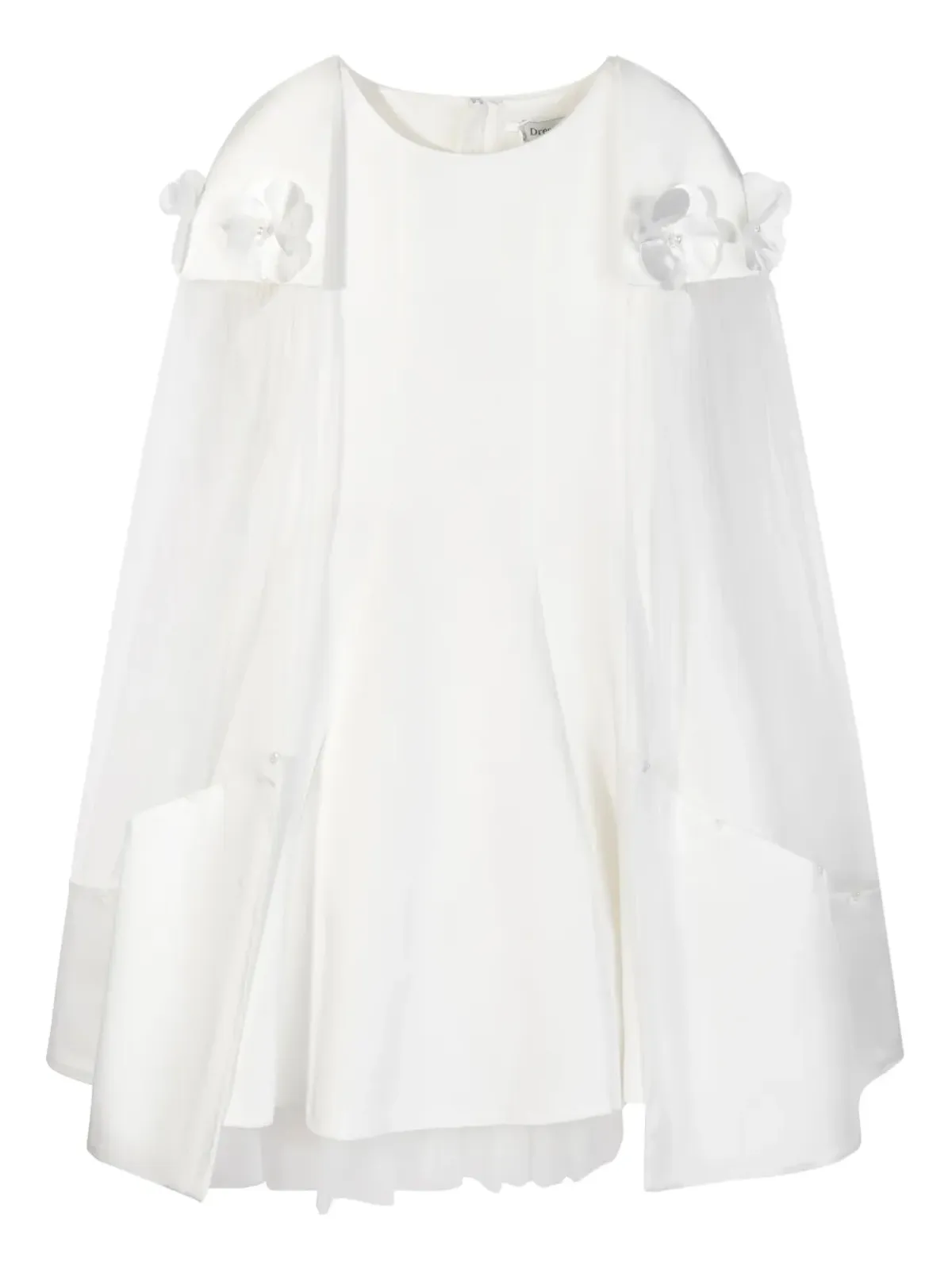 Dress & Fleur 花モチーフのチュールケープドレス - 画像2