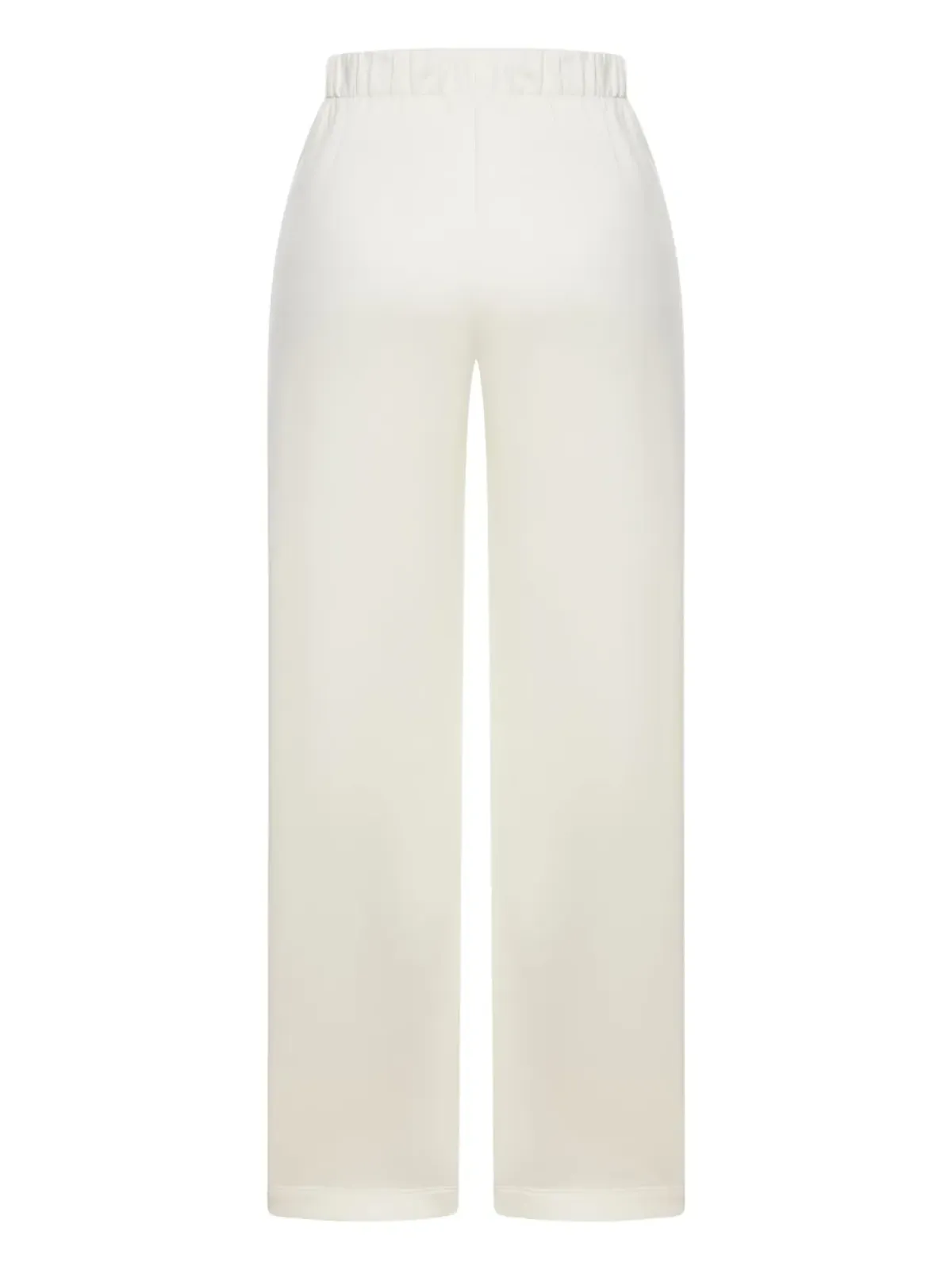 Max Mara エラスティックウエストバンド絹綿混紡パンツ - 画像2