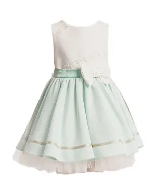 Dress & Fleur レース挿入リボン装飾ドレス（グリーン） - サムネイル1