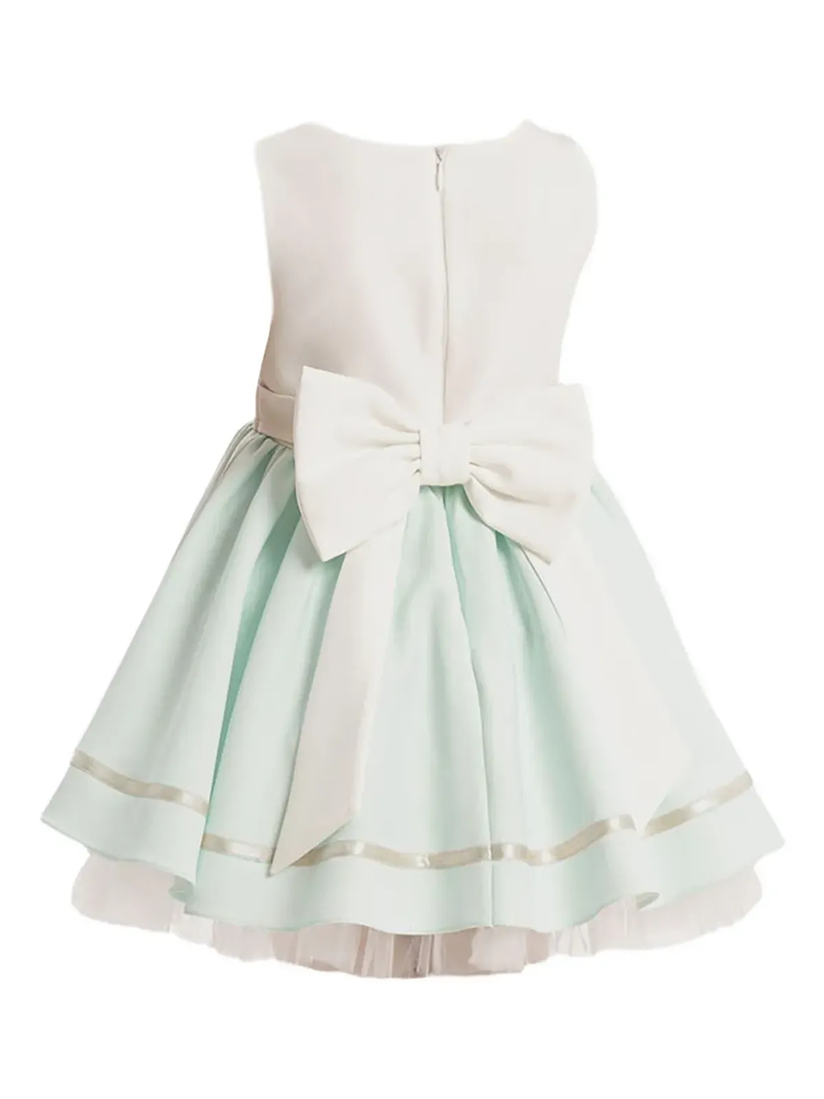 Dress & Fleur レース挿入リボン装飾ドレス（グリーン） - 画像2