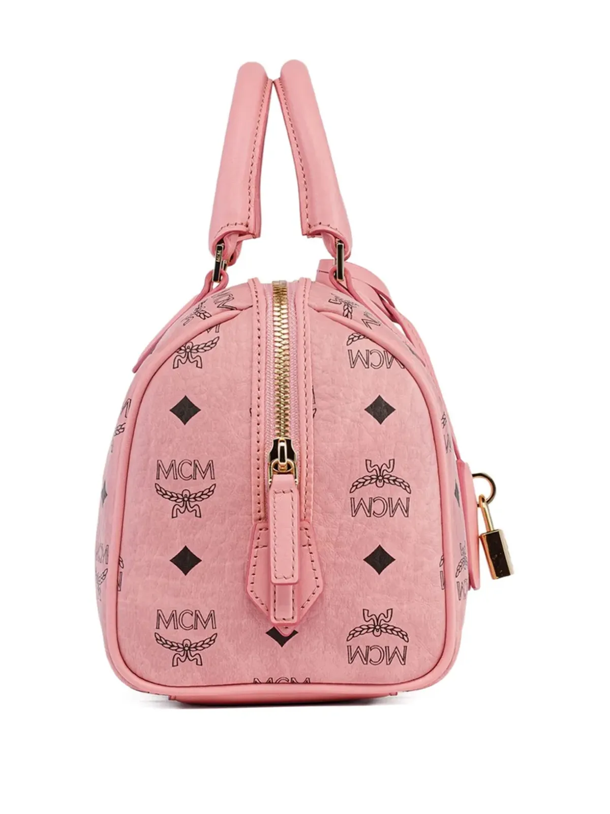 MCM エラ ボストンバッグ ピンク - 画像5