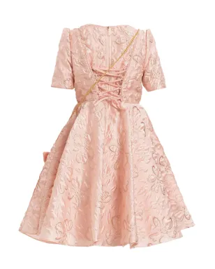 Dress & Fleur 花柄刺繍パフスリーブドレス - サムネイル2