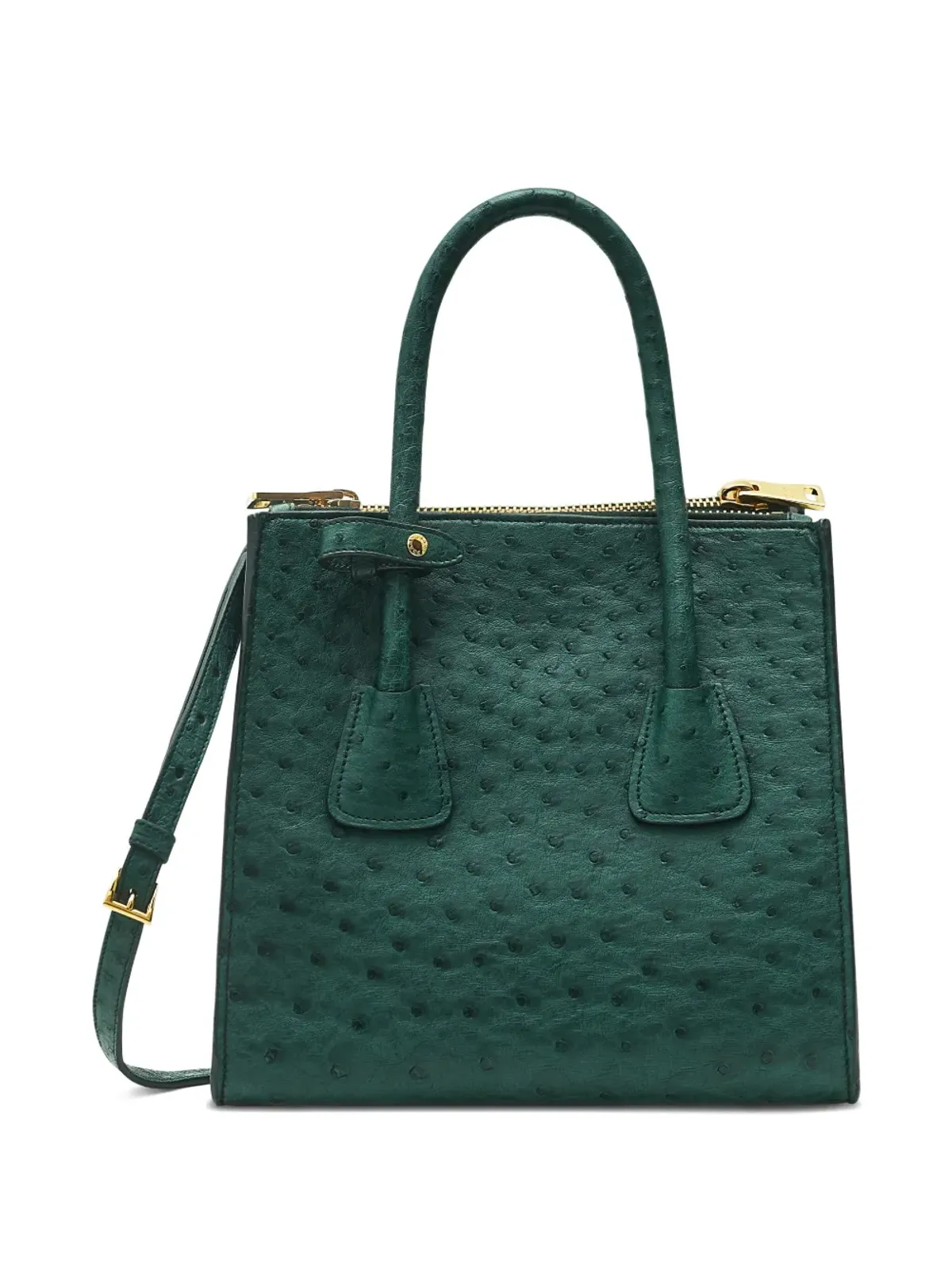 Prada Pre-Owned ダブルハンドル・オーストリッチ・トートバッグ - 画像3