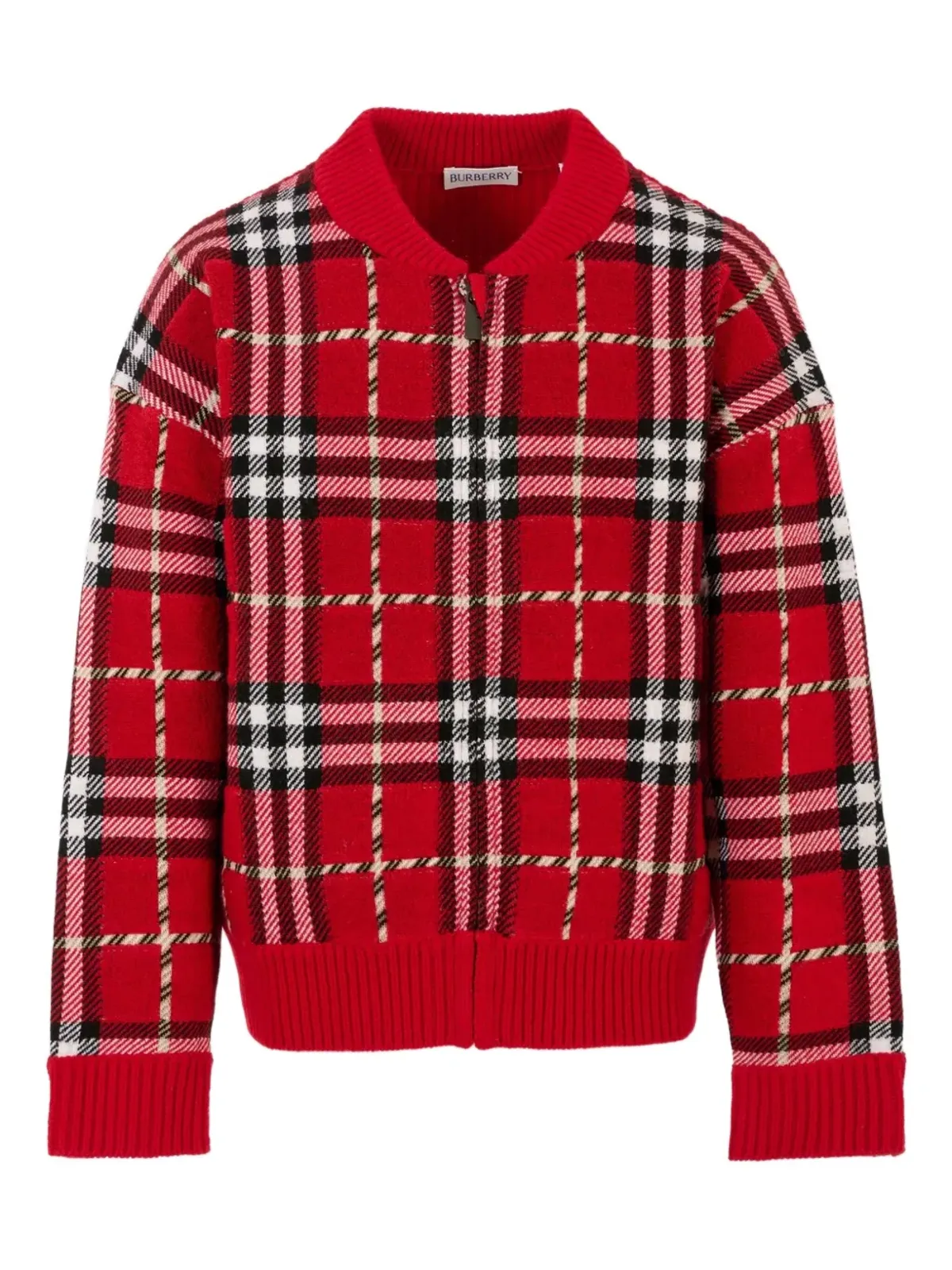 Burberry Kids チェック柄ジップアップボンバー ジャケット - 画像1