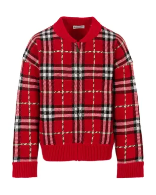 Burberry Kids チェック柄ジップアップボンバー ジャケット - サムネイル1