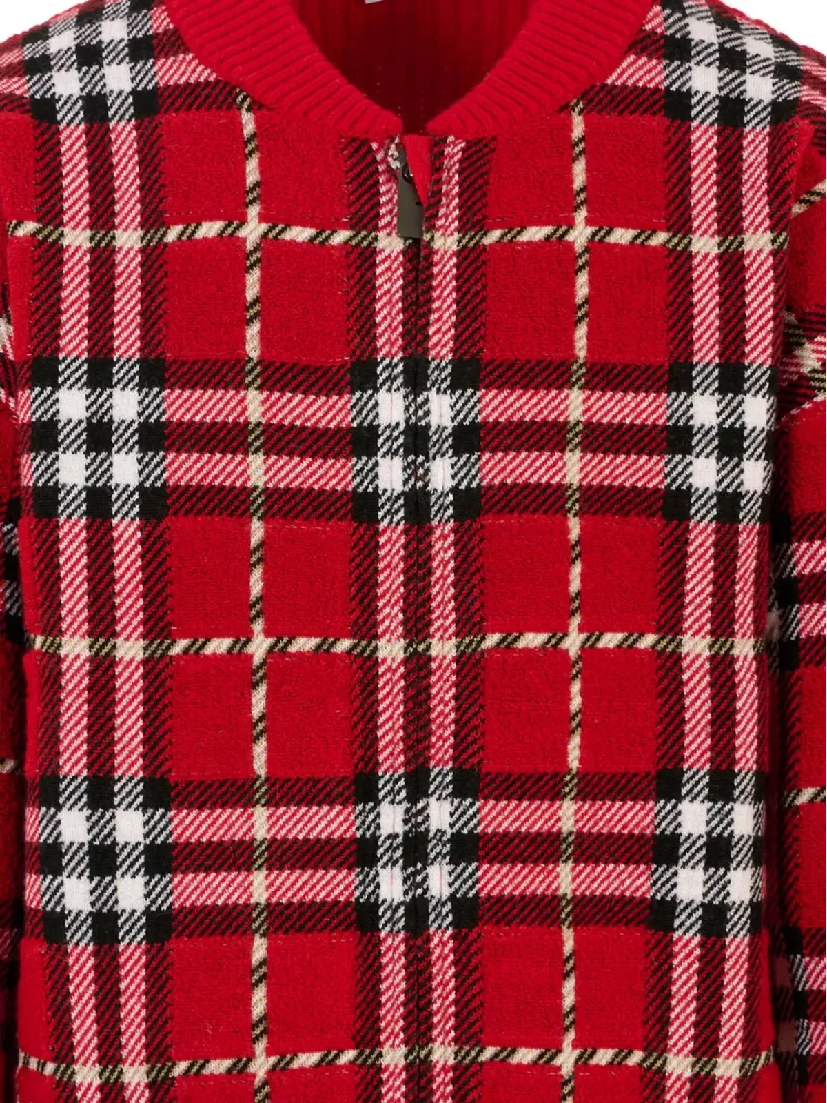 Burberry Kids チェック柄ジップアップボンバー ジャケット - 画像3
