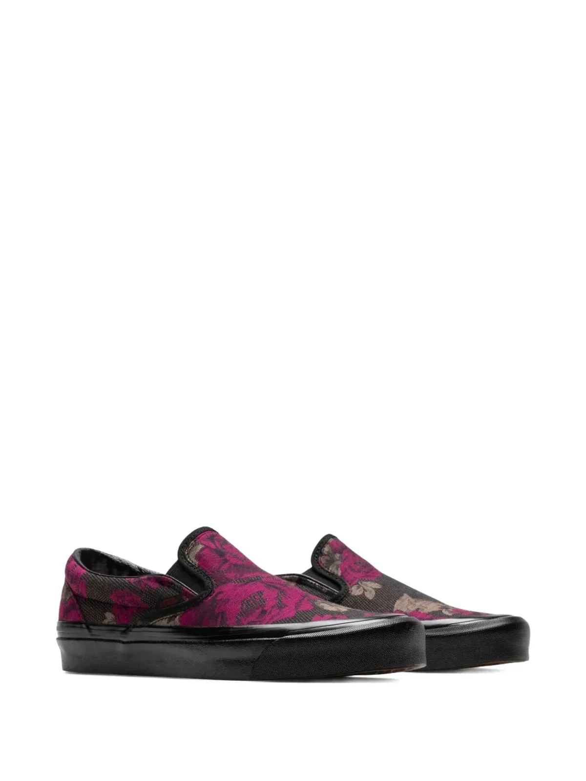 Vans 花柄スリップオン・トレーナー（ブラック） - 画像2