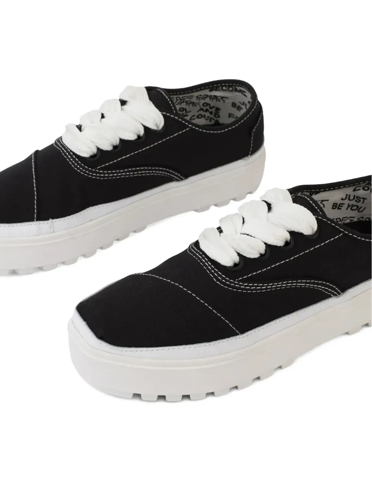 Toms Cordones Lug ブラック/ホワイト スニーカー - 画像2