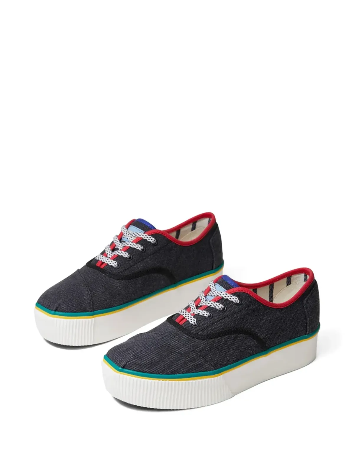 Toms コルドネス ボードウォーク ブラックウォッシュ スニーカー - 画像2