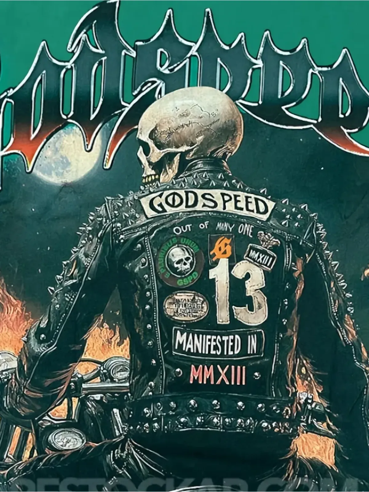 GODSPEED Biker Nation グラフィックプリントTシャツ - 画像2