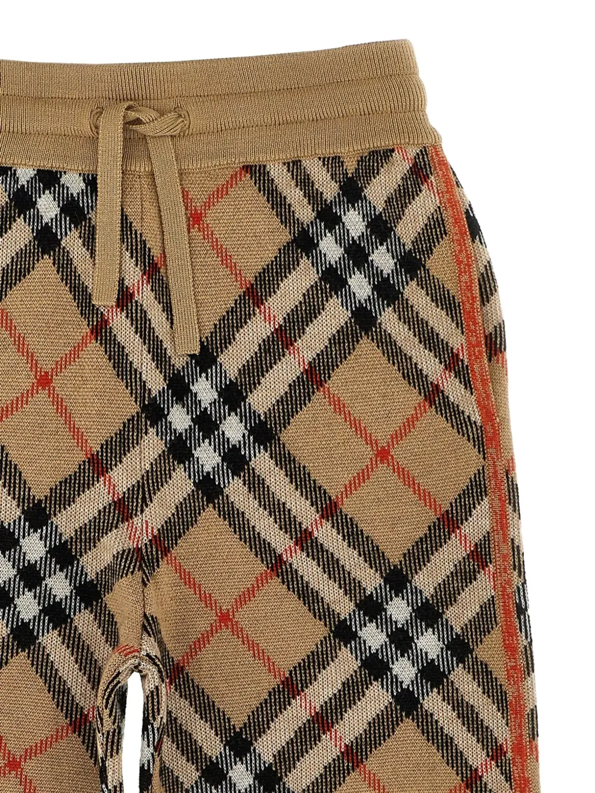 Burberry Kids チェック柄ジョガー - ブラウン - 画像3