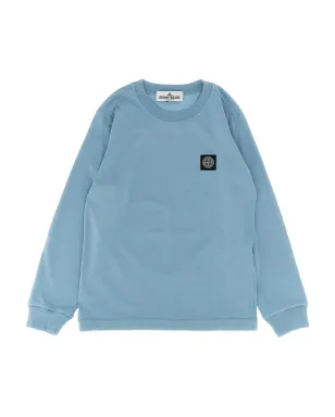 Stone Island Junior パッチロゴ ロングカフス袖 Tシャツ - ブルー - サムネイル1