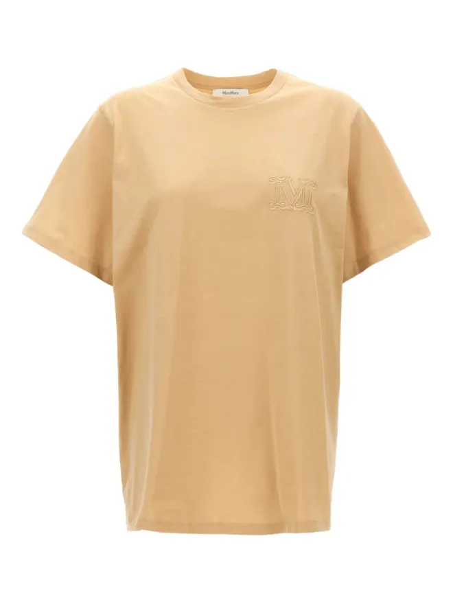 Max Mara Max Mara ロゴ刺繍入りクルーネックTシャツの商品画像