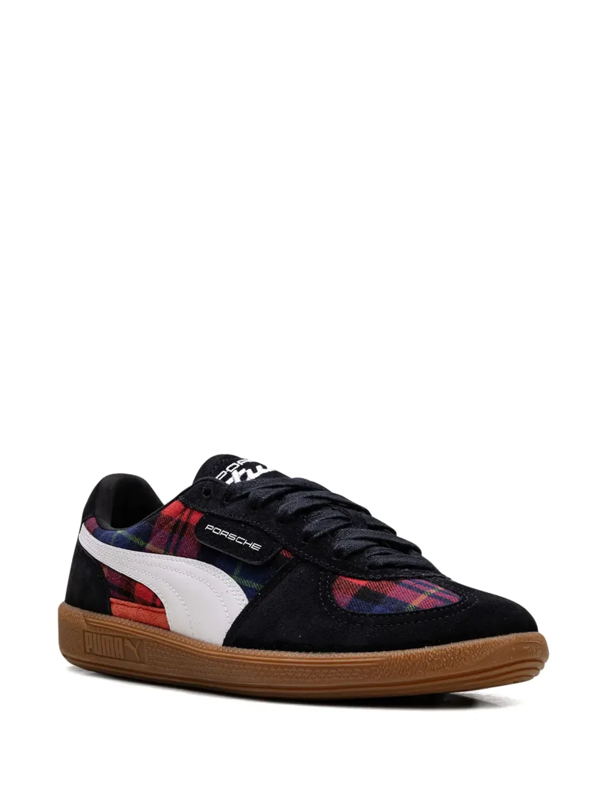 PUMA Porsche Legacy Palermo タータンチェック ブラック/レッド スニーカー - 画像2