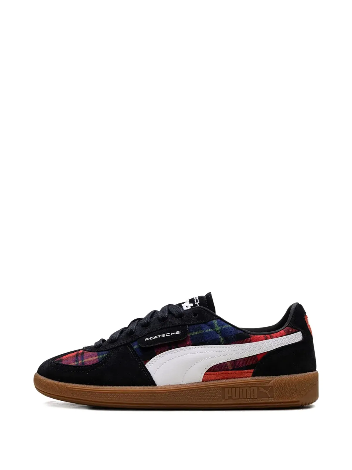 PUMA Porsche Legacy Palermo タータンチェック ブラック/レッド スニーカー - 画像3
