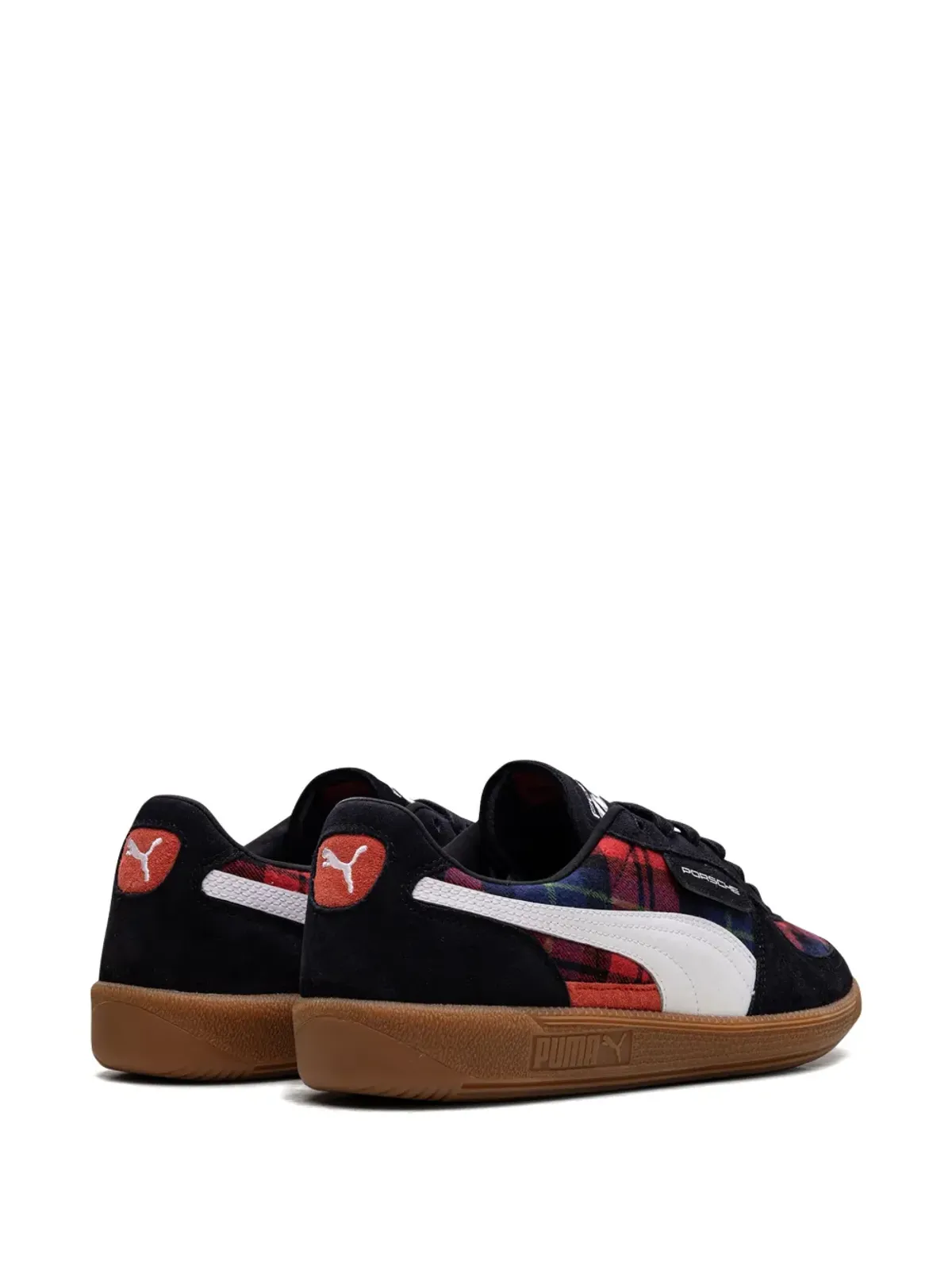 PUMA Porsche Legacy Palermo タータンチェック ブラック/レッド スニーカー - 画像4