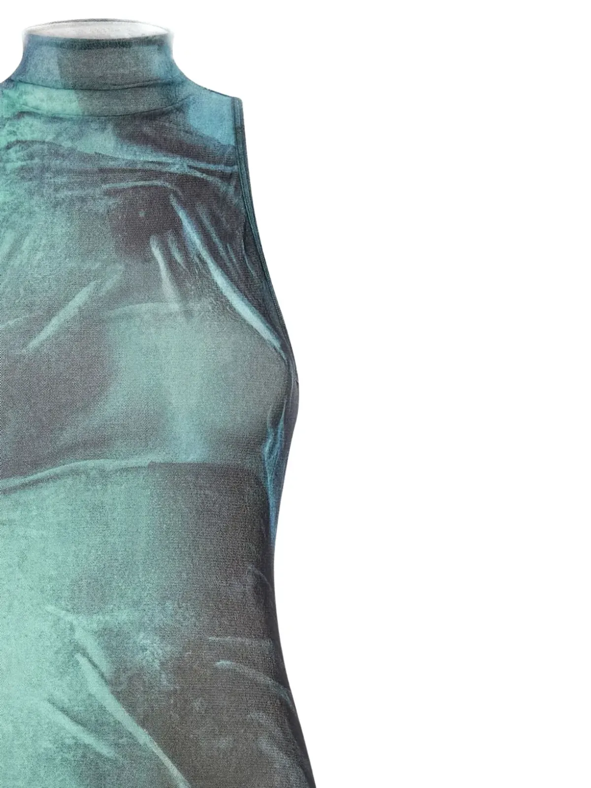 Jean Paul Gaultier ウォーター ハイネック ドレス - Indigo/vintageblue - 画像4
