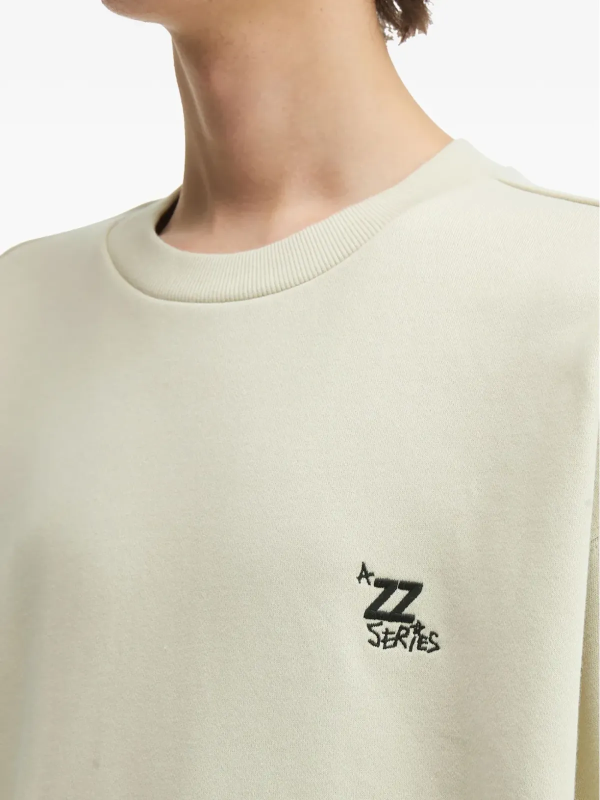 izzue 刺繍ロゴ クルーネック スウェットシャツ - ベージュ - 画像5