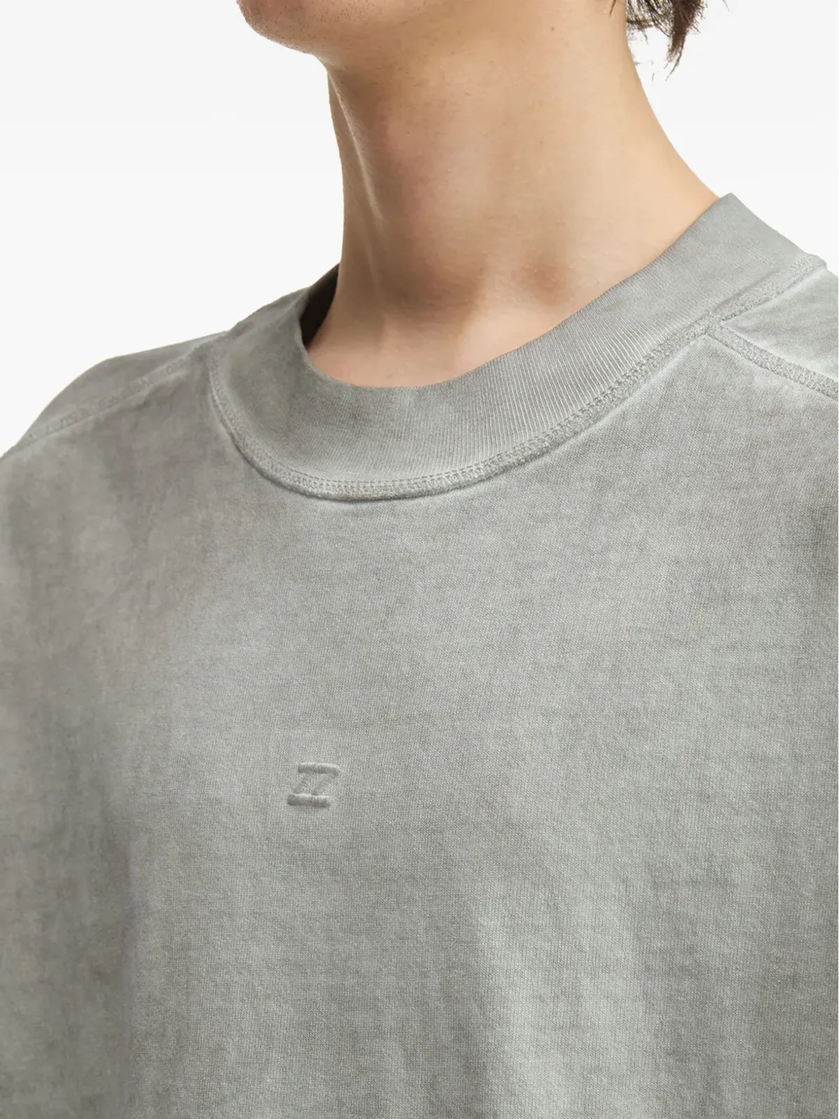 izzue 長袖パネルドTシャツ - グレー - 画像5