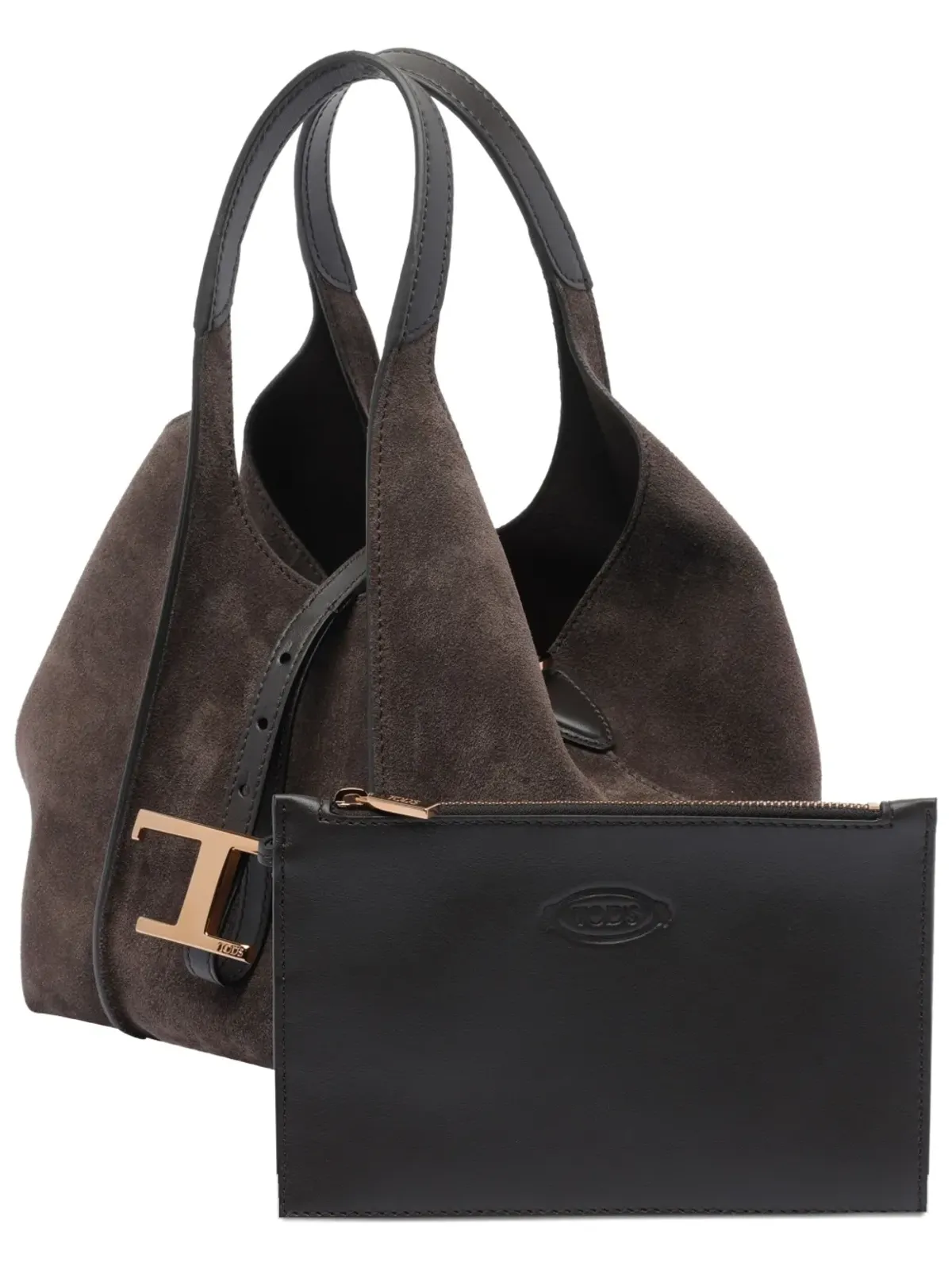 Tod's タイムレス スエード×レザー Tバックル ショルダーバッグ - 画像4