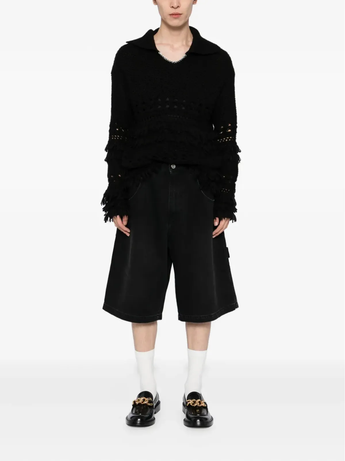 VETEMENTS フェードデニムショーツ - ブラック - 画像2