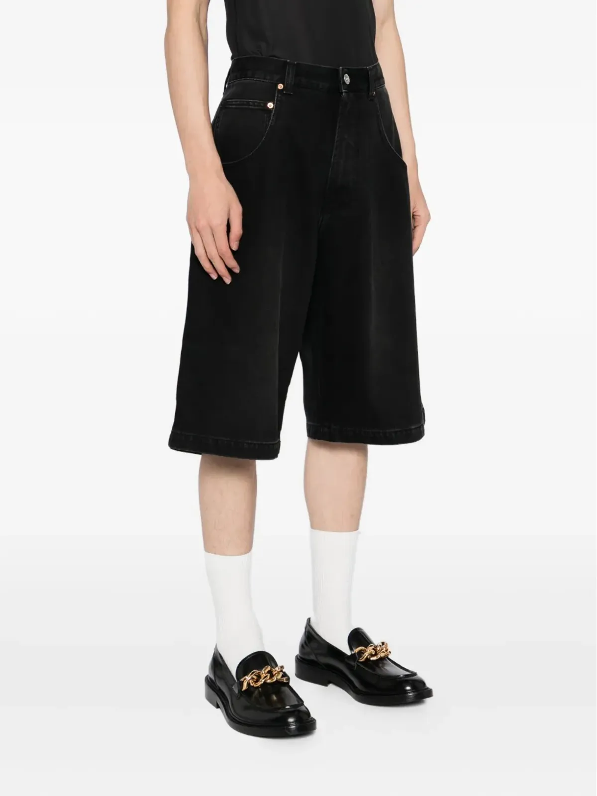 VETEMENTS フェードデニムショーツ - ブラック - 画像3